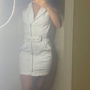 White jean dress